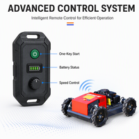 Tondeuse à gazon professionnelle télécommandée de 20 pouces avec moteur Loncin 224cc, autopropulsée, robotisée, pour pentes de 30 degrés