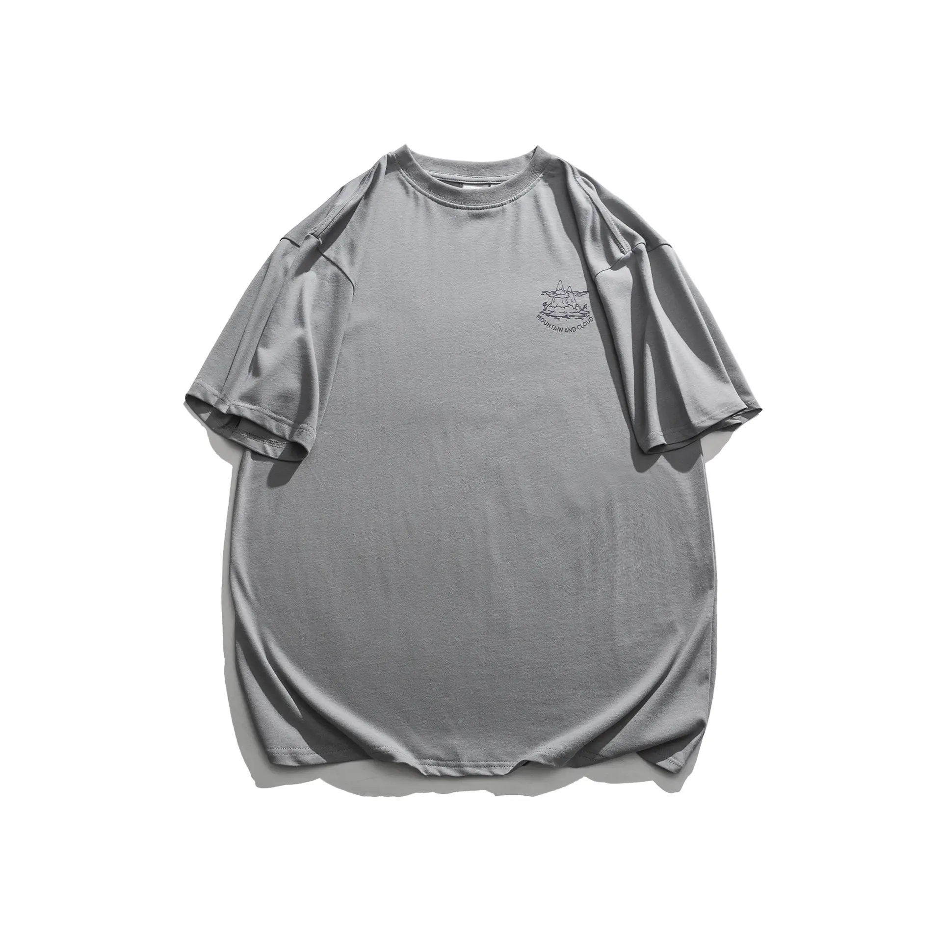 उच्च गुणवत्ता ड्रॉप कंधे कस्टम व्यक्तिगत यूनिसेक्स दर्जी वंडरलैंड 100% प्रीमियम कपास Tshirts