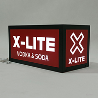 Boîte à lumière LED murale extérieure suspendue pour magasin, enseigne lumineuse carrée en acrylique pour publicité