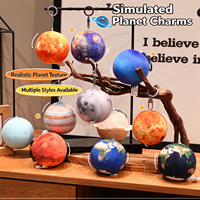 Porte-clés en peluche Z Creative personnalisé, planètes du système solaire, globe spatial éducatif, pendentif en peluche de la Terre simulée pour sac