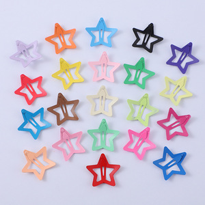 Pince à cheveux étoile à cinq branches 5 cm, pince BB colorée, accessoire quotidien pour femme - Product Image 2