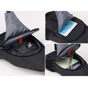 Tùy Chỉnh Màu Đỏ Ngực Crossbody <span class=keywords><strong>Sling</strong></span> Ba Lô Túi Du Lịch Xe Đạp Phòng Tập Thể Dục Daypack Người Đàn Ông Của Messenger Túi Của Phụ Nữ Ngực Túi - Product Image 3