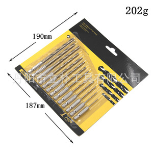 Twist Drill Bit Set 13pcs Hex Shank Titanium Plated Gold Finish For Metal Drilling Quick Change Chuck - Product Image 3