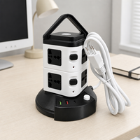 Support de bureau portable en gros avec sac de rangement, veilleuse, ports USB, USB-C et PD, multiprise intégrée