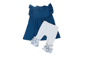 Groothandel Baby Katoen Parel Tops Icing Shorts Pure Katoenen Kleding Zomer 2 Stuk Sets Kids Kinderen Meisjes Kleding - Product Image 2