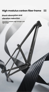 Vélo <span class=keywords><strong>de</strong></span> montagne haut <span class=keywords><strong>de</strong></span> gamme en fibre <span class=keywords><strong>de</strong></span> carbone avec roues en carbone <span class=keywords><strong>29</strong></span> pouces, 1x12 vitesses, <span class=keywords><strong>tige</strong></span> <span class=keywords><strong>de</strong></span> <span class=keywords><strong>selle</strong></span> hydraulique réglable et pneus Maxxis Minion DHR II - Product Image 2