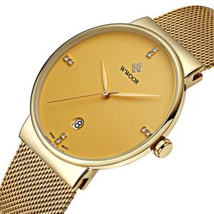 Montre à quartz minimaliste pour homme 8018, mode business, luxe, bracelet en acier inoxydable, cadran en verre, affichage par aiguille, 40 mm, étanche - Product Image 1