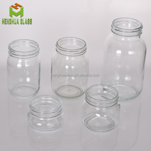 Thực Phẩm Lưu Trữ Vuông Mứt Mật Ong Flint Thủy Tinh <span class=keywords><strong>Mason</strong></span> Jar 4Oz 8Oz 12Oz 16Oz 32Oz Dưa Mayonnaise Đóng Gói Jar Với Kim Loại Riêng Biệt Nắp - Product Image 3