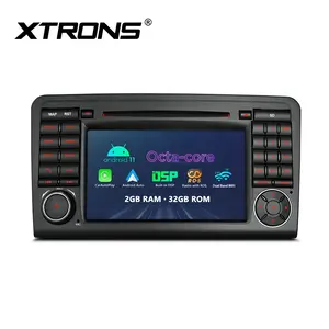 XTRONS-radio con GPS para coche, reproductor con cable inalámbrico, dvd, 7 pulgadas, doble din, android, para mercedes-benz clase ML, W164