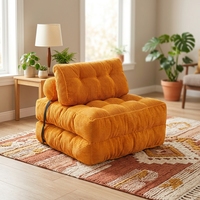 Canapé-lit pliant moderne en velours côtelé, convertible, fauteuil de sol capitonné, matelas de sol, pour salon