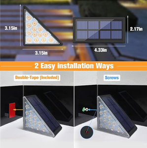 Outdoor <strong>Solar</strong> Step/Stair <strong>Light</strong> IP67 Waterproof LED 80 Lumens <strong>Deck</strong> &amp; Outdoor Step <strong>Lights</strong> for Front Porch Patio - Product Image 6