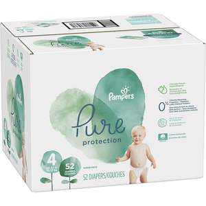 Lot de 52 couches pour bébés 100 % coton pur, taille 4, hypoallergéniques, non parfumées, tissées, protection renforcée, vente en gros - Product Image 2