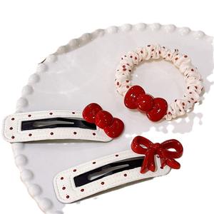 Vente flash : <span class=keywords><strong>Barrette</strong></span> à <span class=keywords><strong>cheveux</strong></span> rouge à pois pour femmes, chouchou élastique pour <span class=keywords><strong>cheveux</strong></span>, <span class=keywords><strong>barrette</strong></span> pour enfants, accessoires pour <span class=keywords><strong>cheveux</strong></span> - Product Image 5