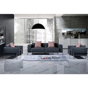 Customized Luxury Classic Hotel Lobby Modern Genuine Leather Extendable <b>Sofa</b> <b>Set</b> Living Room Furniture - Product Image 2