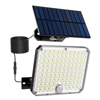 Lampe murale solaire à détecteur de mouvement 95 LED IP65, éclairage de sécurité extérieur avec capteur PIR et télécommande pour garage, jardin, allée