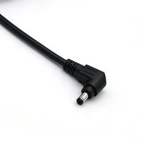 Kabel Ekstensi Daya DC5525 Male Plug Jack Sudut Siku ke 2 Pin Kabel Telanjang Ujung Terbuka 3M untuk Kamera LED Strip