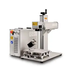 Rotary Device 160mm EZCAD 2.14.11 Software Laser Fiber 30W 50W 60W Metal Marking Machine for Logo Numbers Engraving