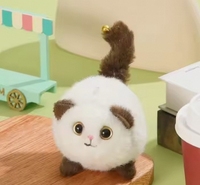 CHIQUE tirant corde remuant queue chat en peluche porte-clés pendentif pour sac à dos