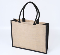 Sac fourre-tout en lin à imprimé personnalisé, sacs fourre-tout écologiques, sac de Shopping en Jute à la mode