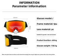 Usine en Stock Fabrication Coupe-Vent Logo Personnalisé Anti-buée Lunettes de Luxe UV400 Snowboard Mountain Ski Flip Top Cover Goggles