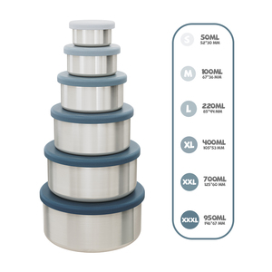 Custom Logo Stainless Steel Food Containers Lunch <b>Box</b> with Silicone Lids Snack Lunch Bento <b>Box</b> Baby Food Jars - Product Image 5