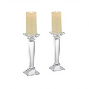 Set Of 2 Acrylic Tealight Candle Holder Antique Design Customized Size Candle Holder With Top Quality For Home Decor - Product Image 1