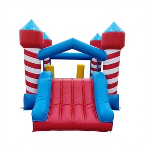 Castillo inflable comercial para niños, mini brincolín interior con tobogán. - Product Image 1