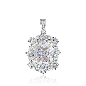 Pendentifs et Breloques Tendance en Cuivre Géométrique avec Zircon Coloré et Diamant à Haute Teneur en Carbone 10*14mm, Style Iced Out, Très Vendus sur TikTok - Product Image 6