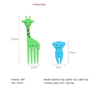 Accessori per <span class=keywords><strong>Bento</strong></span> Box per Bambini, Stile Cartone Animato, Forchette e Paletti per Alimenti a Forma di Animali - Product Image 2