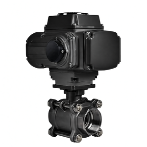 Vannes de régulation COVNA motorisées DN25 1 pouce en acier inoxydable, trois pièces, vanne à bille électrique filetée, moteur AC220V, vanne à bille - Product Image 3