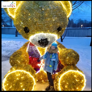 Décorations lumineuses de Noël en forme d'ours à LED pour les fêtes, le Nouvel An et les mariages - Product Image 4