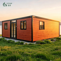 Maison préfabriquée modulaire extensible et portable de 20x40 pieds (37 m²) avec 2 chambres, garantie d'un an
