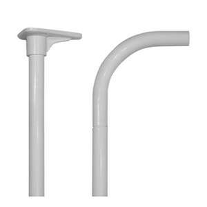 Barra curva per tende in alluminio bianco, resistente e leggera, ideale per decorare e organizzare gli spazi interni. - Product Image 1