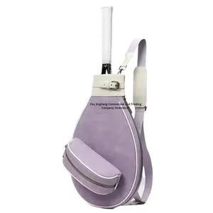 Sac à dos de sport rétro pour femmes, sac de tennis en PU pour adultes avec bandoulière pour étudiants - Product Image 5