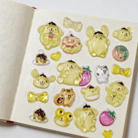 Autocollants en vinyle imperméables personnalisés avec motif de forme 3D, personnage d'anime, pour scrapbooking, album souvenir et autocollants pour cadre photo