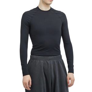 Low MOQ Manufactured New Arrival Slim Fit 100% Cotton Breathable Long Sleeve Plain Athletic Durable T-<b>shirt</b> <b>for</b> <b>Men</b> - Product Image 3