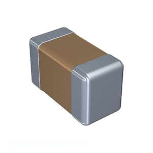 ตัวเก็บประจุ C1608X7R1H104K080DA เซรามิก MLcc ติดพื้นผิว0603 0.1 uF X7R CER 0.1 uF 50V - Product Image 1
