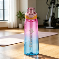 Gourde en plastique écologique, design breveté, anti-fuite, avec paille intégrée, isolation thermique, options de parfum, pour adultes et camping