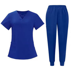 Uniforme d'infirmière pour femmes adultes avec logo personnalisé, uniforme de médecin, uniforme d'infirmière dentaire, uniforme d'hôpital pour animaux de compagnie, ensembles de pantalons de jogging, blouses, costumes en polyester - Product Image 3