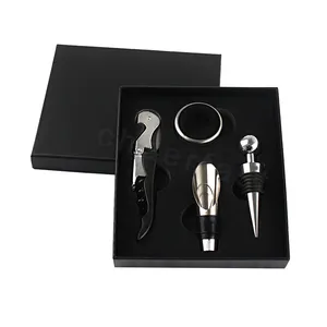 Private Label Aanvaardbaar Goede Sales Metal Wijn Corkscrew Opener Kit Rvs Wijn Fles Set Accessoires Gereedschap