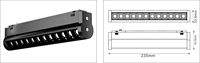 Lampe sur rail magnétique ultra-mince en aluminium pour l'installation de rails de magasin Lampe magnétique Smart Tuya Spotlight