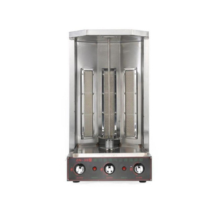 Grill à shawarma automatique à 4 brûleurs, machine à kebab, gyros, barbecue au gaz extérieur - Product Image 2