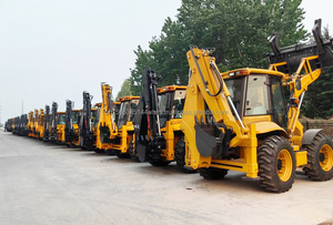 Chargeuse sur pneus pelleteuse 4x4 2500kg équipement d'excavation tracteur chargeuse-pelleteuse avec chargeur frontal pelleteuse pelleteuse - Product Image 4