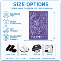 Étiquette en tissu lavable pour vêtements de cyclisme, présentation raffinée pour chemises et polos, étiquette durable pour vêtements, fournisseur d'uniformes