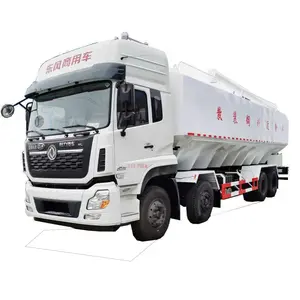 DONGFENG 8*4 Schüttgut transport Lieferwagen/große Kapazität 40cbm Hydraulischer Futter wagen für Schweine-und Hühner futter