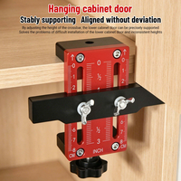 Positionneur de perçage de haute qualité en alliage d'aluminium pour l'installation de portes d'armoires DIY et le perçage de trous pour le travail du bois