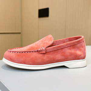 Pantuflas de Piel de Oveja, Diseño de Color Sólido, Suela de Goma, Cierre con Cordones, Forro de Cuero Genuino Cómodos Zapatos Casuales de Punta Plana Antideslizantes - Product Image 6