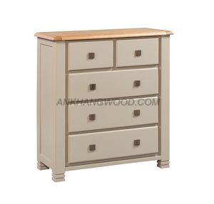 Legacy Design moderne Ensemble de chambre à coucher en bois de pin massif Commode à 6 tiroirs Prix compétitif OEM ODM Emballage en carton Rangement pratique - Product Image 5