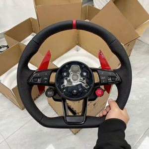 Volant en cuir pleine fleur pour véhicules de tourisme en stock : A3, S3, RS3, A4L, A5, S5, RS5, A6L, A7, S7, RS7, Q2L, Q3, Q5, Q5L, Q7, <span class=keywords><strong>TT</strong></span>, TTS, Coupé, <span class=keywords><strong>Roadster</strong></span>, <span class=keywords><strong>RS</strong></span> - Product Image 1