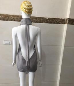 Suéter Sexy para Mujer Ecowalson, Suéter de Punto sin Mangas con Espalda Descubierta y Cuello Alto, Vestido de Cosplay de <span class=keywords><strong>Virgin</strong></span> <span class=keywords><strong>Killer</strong></span> - Product Image 6